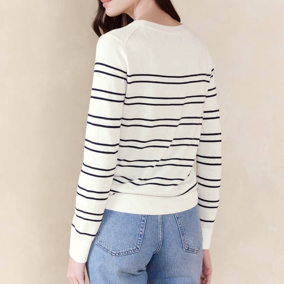 Banana Republic Factory STRIPED FOREVER SWEATER - Picture 2 of 6